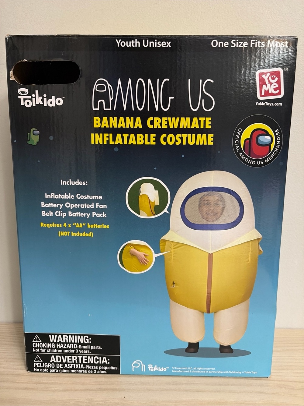 Among Us New! Banana Crewmate Inflatable Costume - Yellow One Size